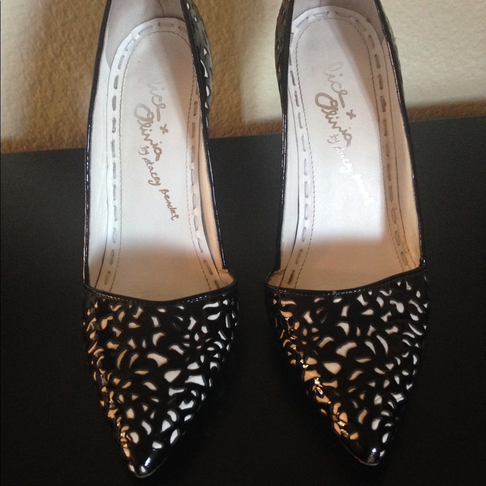 Alice + Olivia Black & White Heels